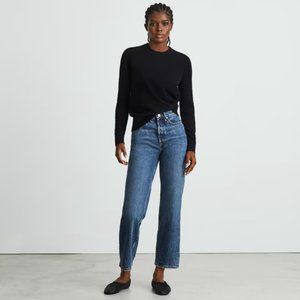 Everlane The Rigid Way-High Jean in Worn-In Blue